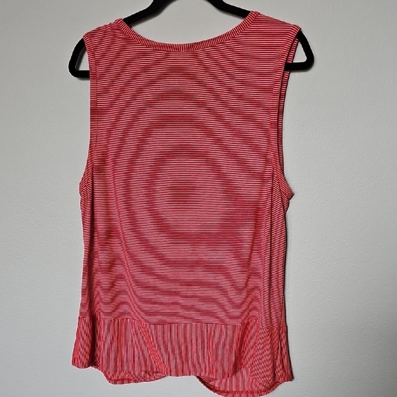 Modcloth Feminine Summer Red And White Sleeveless Tie Front Tank Top 1X - Picture 6 of 6